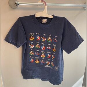 Disneyland Paris Vintage Mickey T-Shirt Blue single stitch sz 6/8